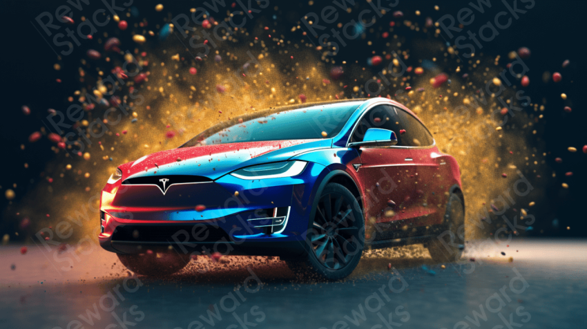 Tesla Colored particles