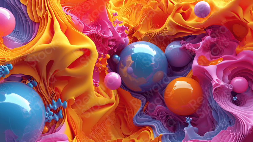 3D Colorful Abstract background