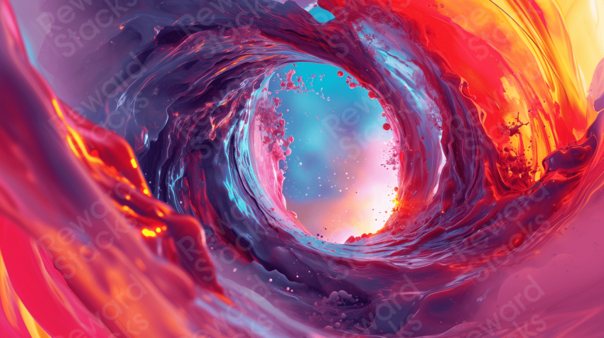 3D colorful painting liquid background