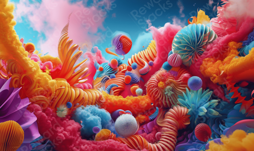 Colorful 3d abstract background