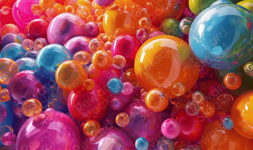 Colorful 3D abstract ball background