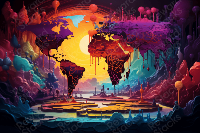 World map art