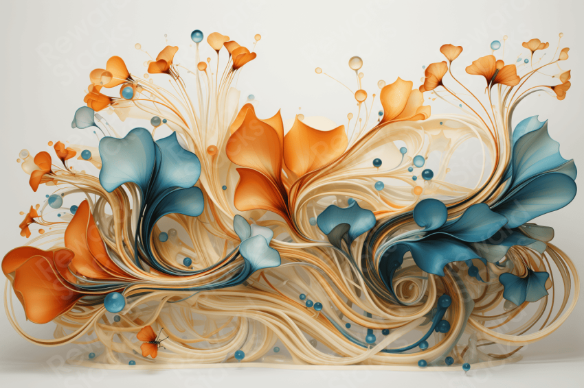 Abstract of floral scene