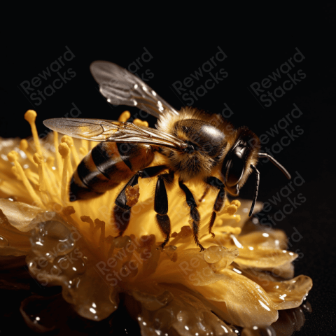 A bee on a flower