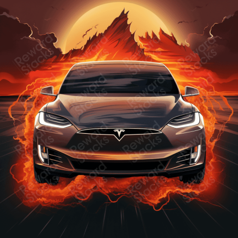 Tesla model X for t shirt design
