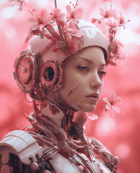Cherry blossom Cyber Girl