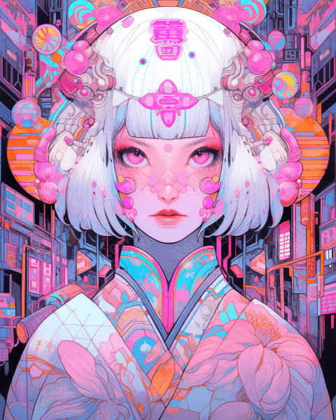 Pastels Neon Poster