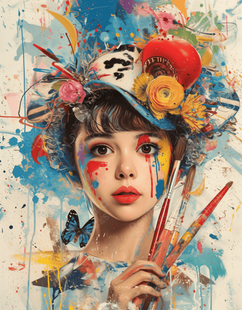 Painter colorful print