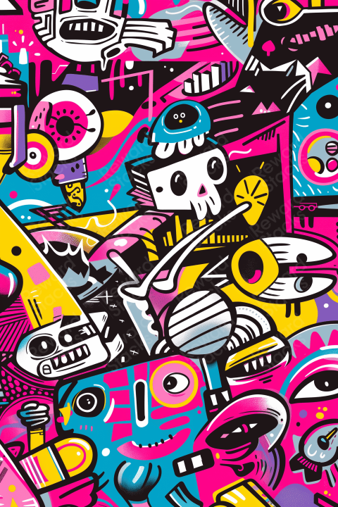 Colorful poster illustration