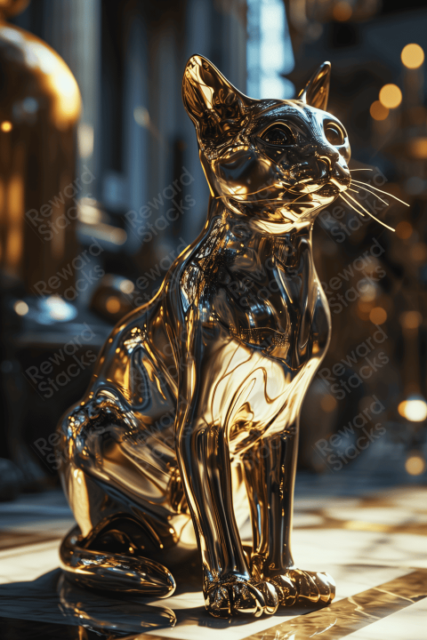 Shiny metal cat