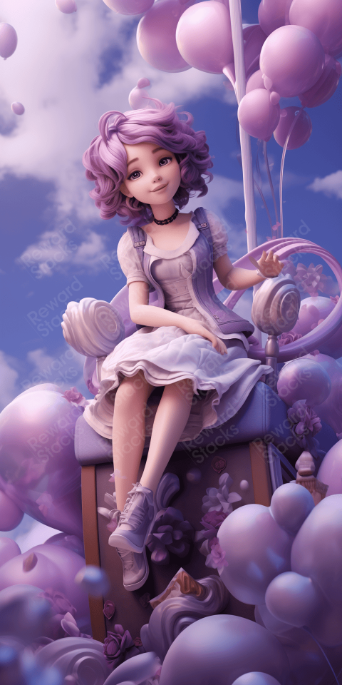 Disney girl riding a dream
