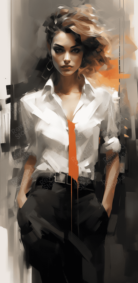 fashion illustration of a model poater