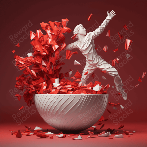 Sculpture made out of pieces of paper