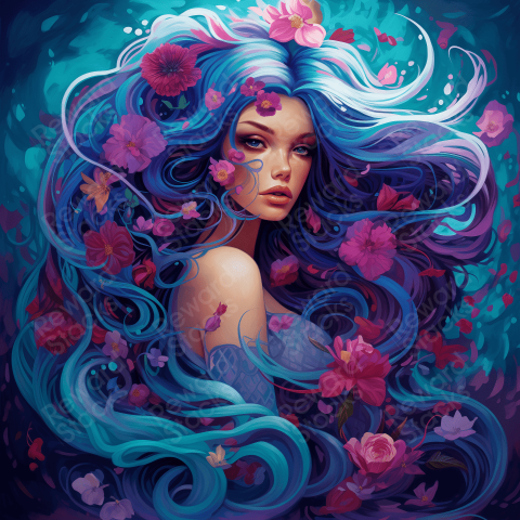 Colorful flowery artwork
