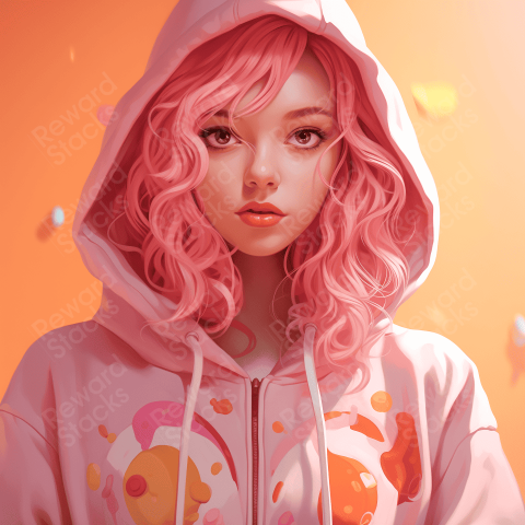 Young girl in pink hoodie