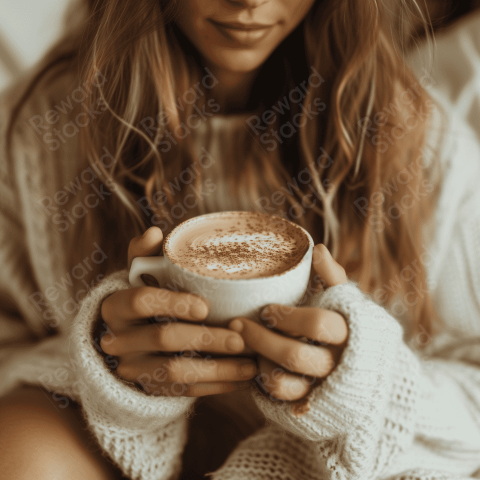 Cup of creamed coffee