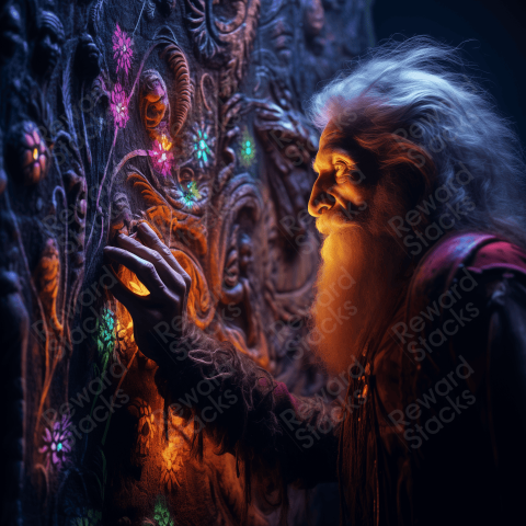 Druid in a cave found secret wall door