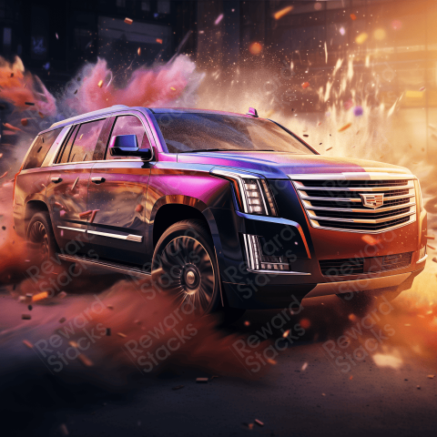Colored Cadillac Car