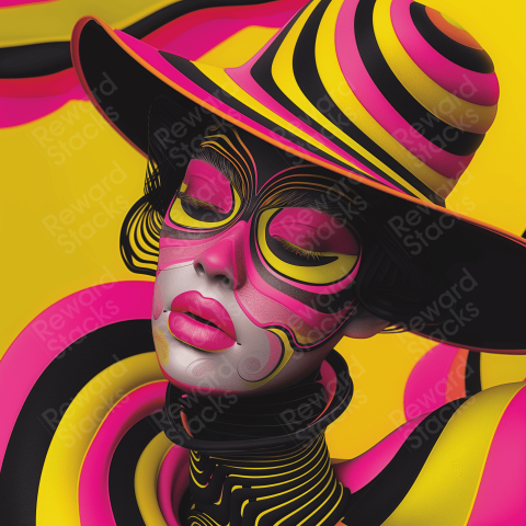 Woman with a colorful make up