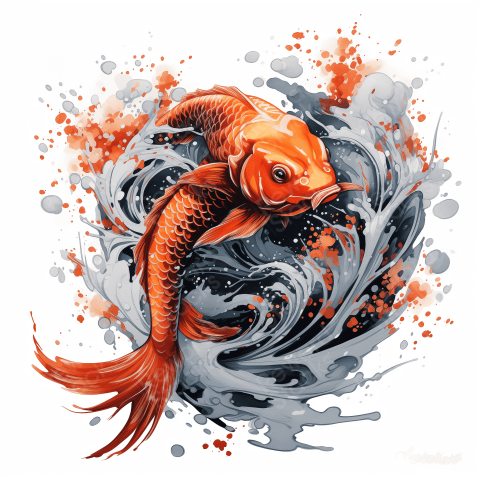 Fish japan ink