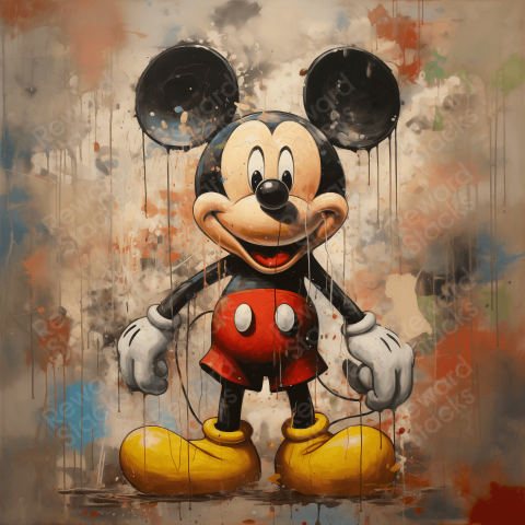 Painting Poster in Mickey mouse style