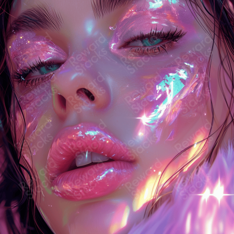 Glowing close up Girl