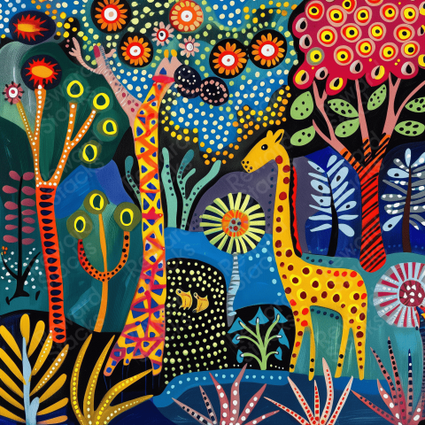 Safari style kids poster