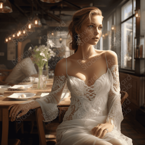Girl in a white dress
